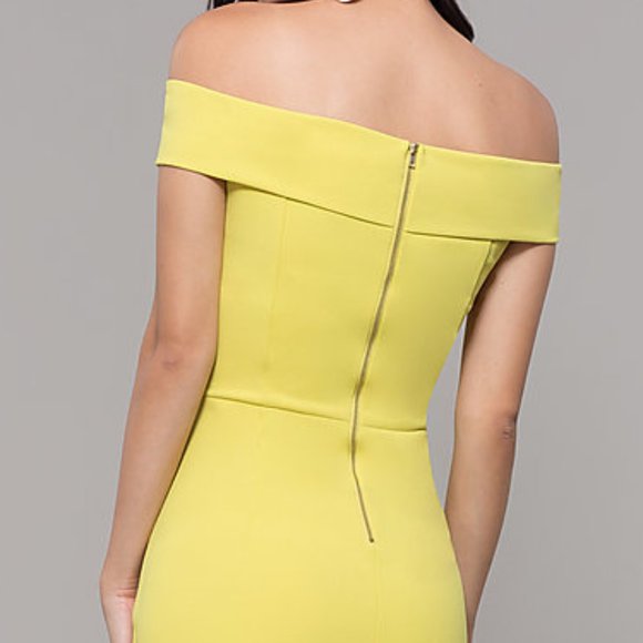 ECI yellow multi wear off shoulder shift dress - Picture 14 of 14